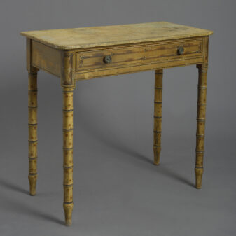 Regency faux bamboo side table