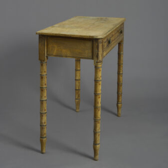 Early 19th century regency period painted faux bamboo side table