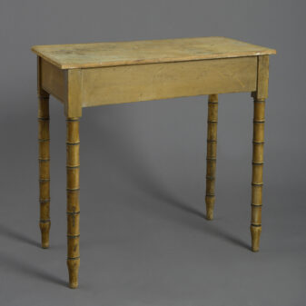 Early 19th century regency period painted faux bamboo side table