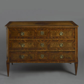 Late 18th century neoclassical inlaid walnut commode