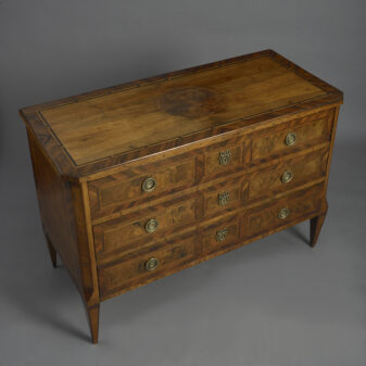 Late 18th century neoclassical inlaid walnut commode