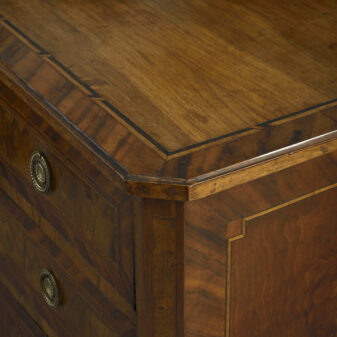 Late 18th century neoclassical inlaid walnut commode