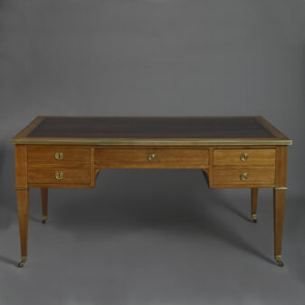 19th century louis xvi style walnut bureau plat