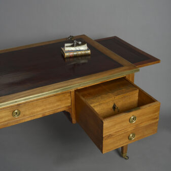19th century louis xvi style walnut bureau plat