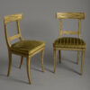 Pair of painted klismos chairs