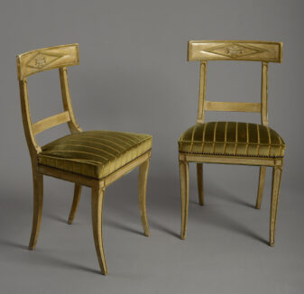 Pair of Painted Klismos Chairs