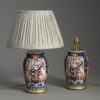 Pair of small imari vase lamps