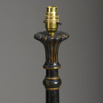 19th century victorian japanned chinoiserie lamp