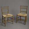 Pair of faux bamboo regency chairs