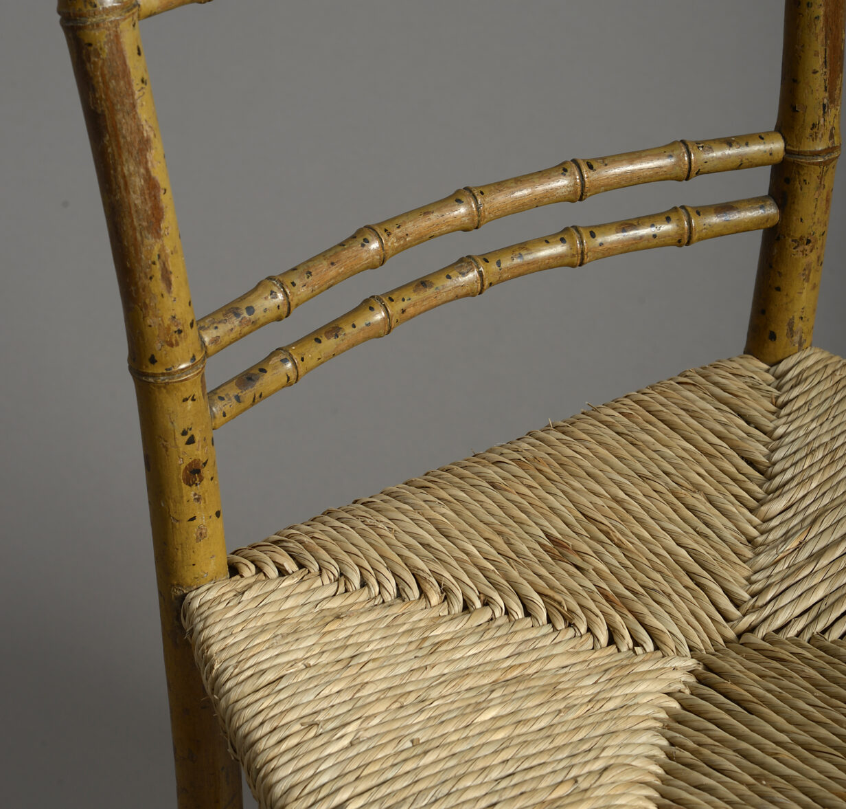 Pair of early 19th century faux bamboo bedroom chairs