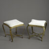 Pair of gilt metal stools luigi colli