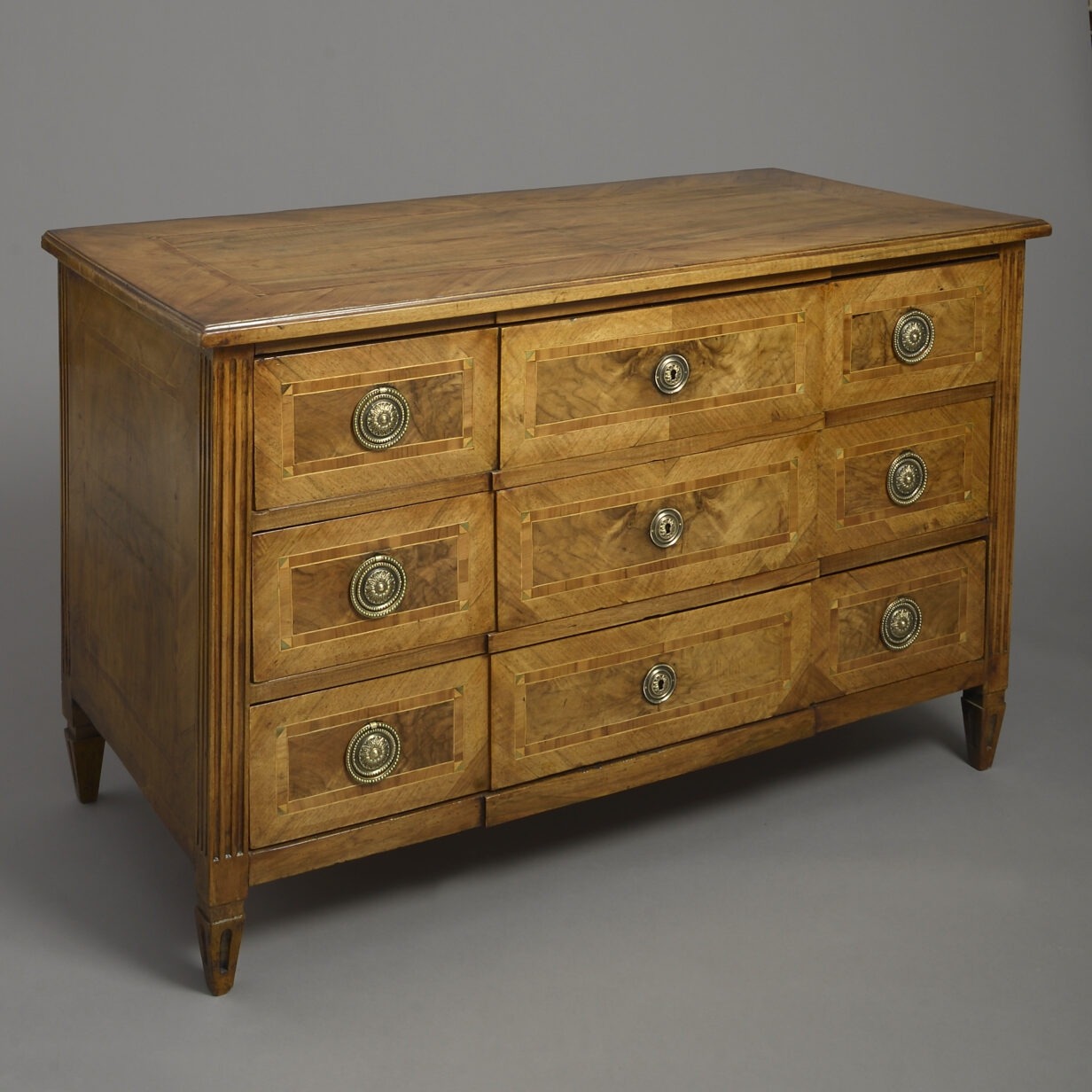 Late 18th century neoclassical walnut commode