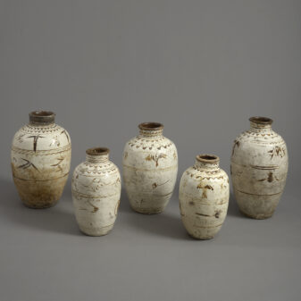 Five Ming Cizhou Vases