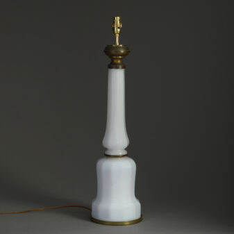 White opaline glass lamp
