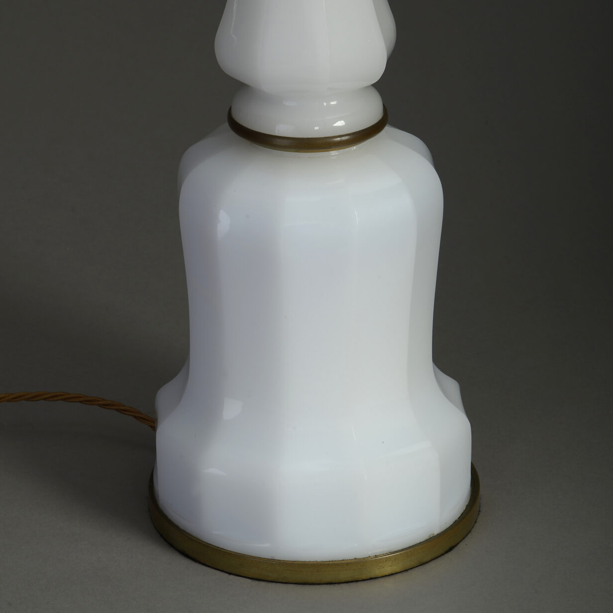 White opaline glass lamp