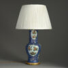 Blue ground porcelain vase lamp