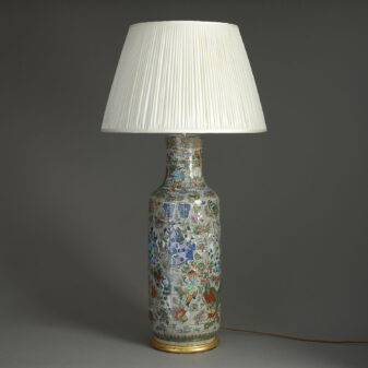 Crackle Glazed Vase Lamp