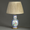 Blue canton enamel vase lamp