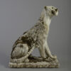 Stone puma garden ornament