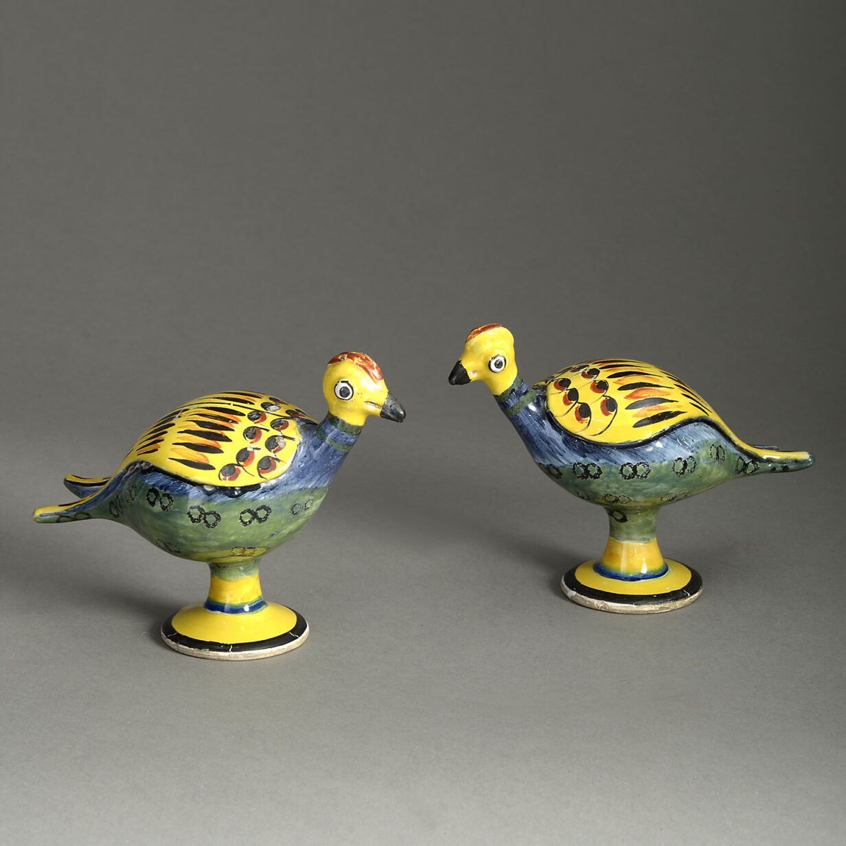 Pair of Pottery Birds