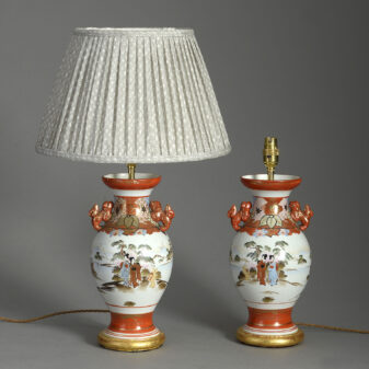 Pair of Satsuma Vase Lamps