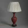 Red Cinnabar Lacquer Vase Lamp
