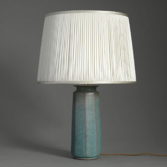 Green Glazed Faceted Vase lamp