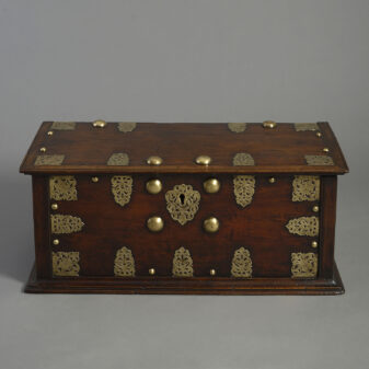 Fine 18th century hardwood and brass mounted chest