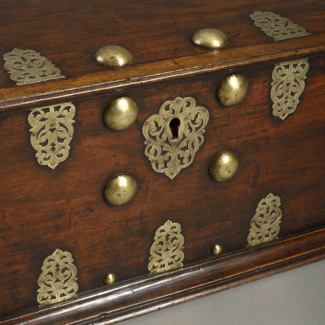Fine 18th Century Hardwood and Brass Mounted Chest