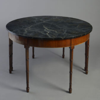 George III Period Mahogany Demi-Lune Console Table