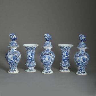 Blue and White Delft Garniture
