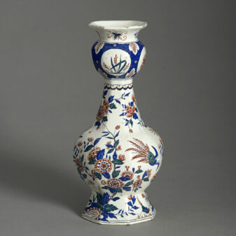 Delft Pottery Garlic Neck Vase