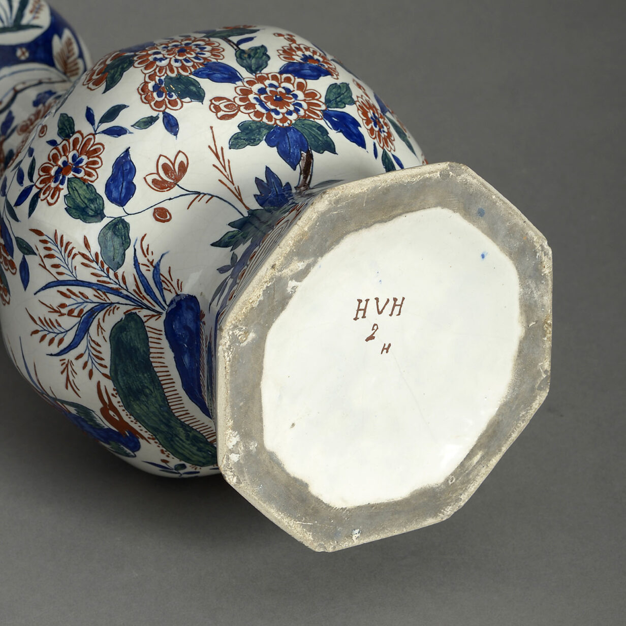 Delft pottery garlic neck vase