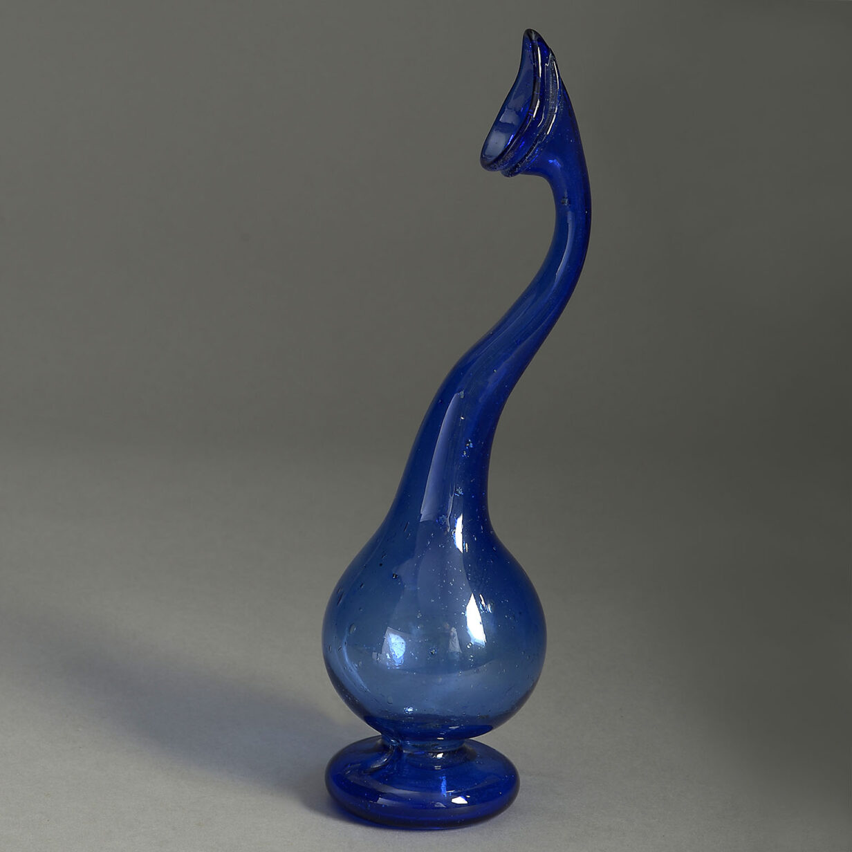 Early 20th century blue glass vase