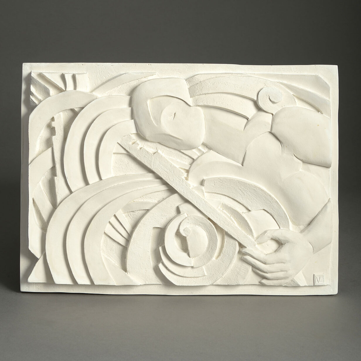 Simon orrell - four plaster plaques depicting the muses