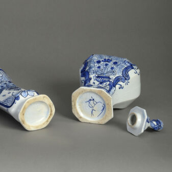 Garniture of Five Delft Vases