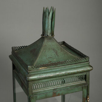 Regency style tole hanging lantern