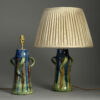 Pair of art nouveau vase lamps