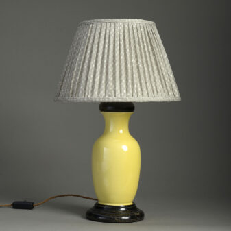 Yellow Pottery Vase Lamp