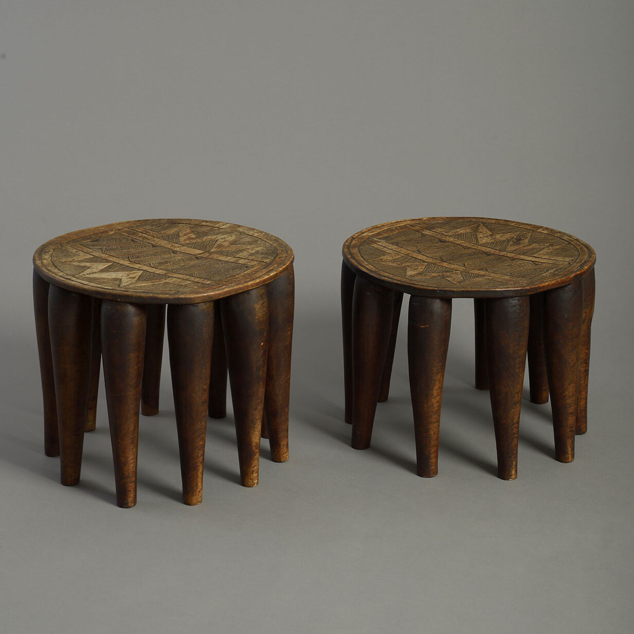 Pair of ashanti stools