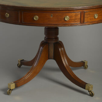 Late 19th Century George III Style Mahogany Drum Table