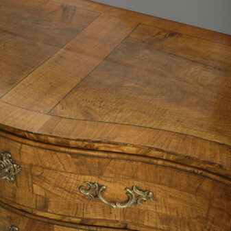 Late 18th century burr walnut and inlaid commode