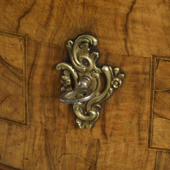 Late 18th century burr walnut and inlaid commode