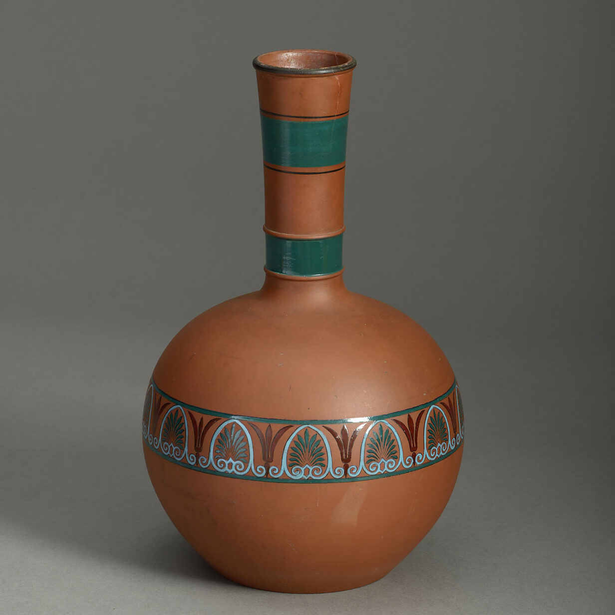 Terracotta bottle vase