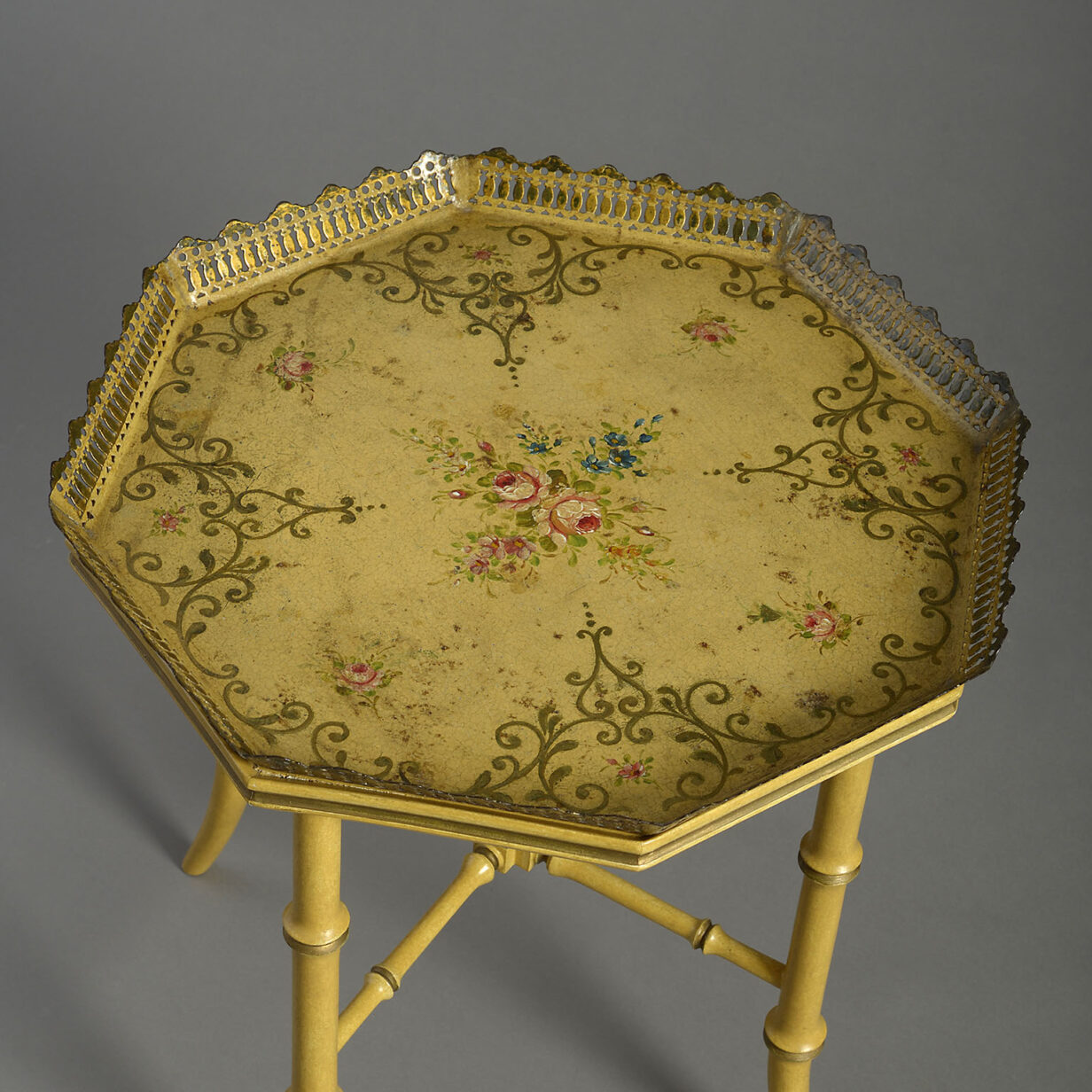 19th Century Late Regency Period Tole Tray Table