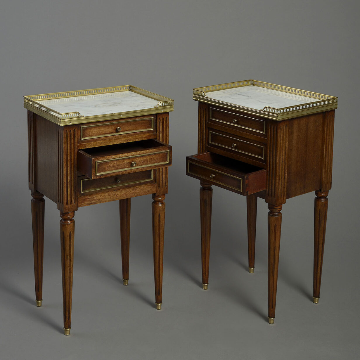 Pair of French Bedside Cabinets