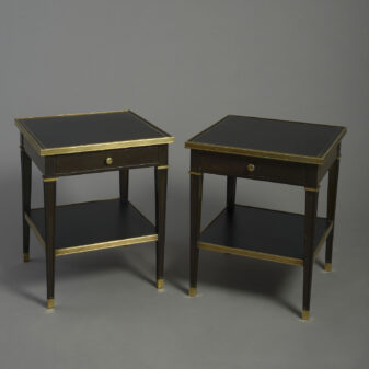 Pair of Ebonised End Tables