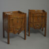 Pair of mahogany bedside commodes