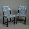 Pair of ebonised side chairs