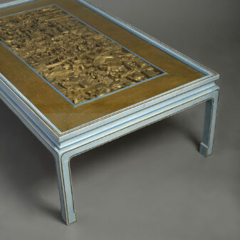 Blue painted coffee table
